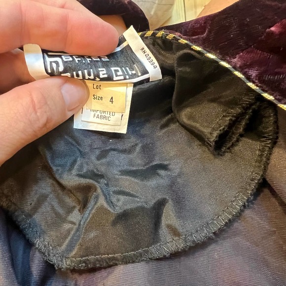 Awesome Vintage Velour Blazer With Paisley Beading - Picture 7 of 7